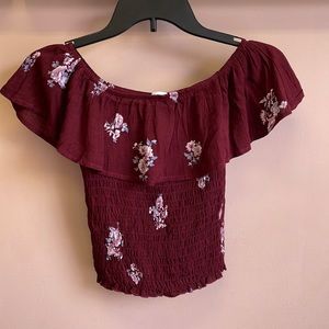 White Farm girls off shoulder top .